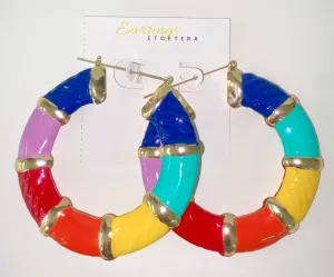 ENAMEL BAMBOO HOOPS