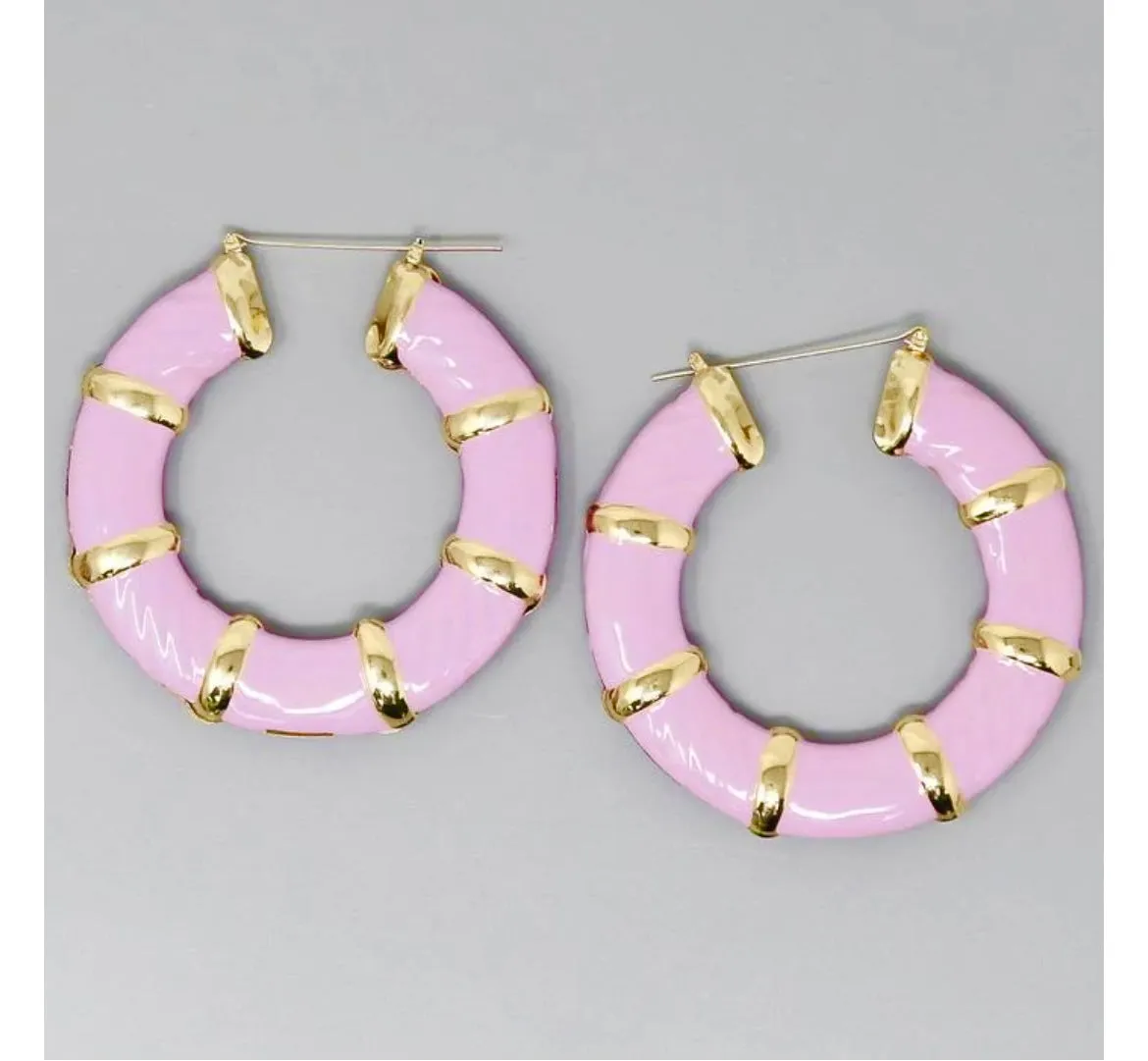 ENAMEL BAMBOO HOOPS