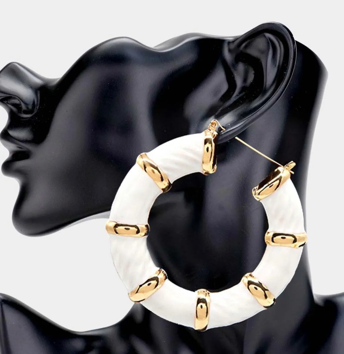 ENAMEL BAMBOO HOOPS