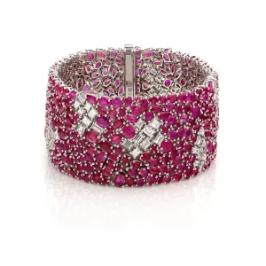 Enchanted Evening Hyperion Ruby Statement Bracelet