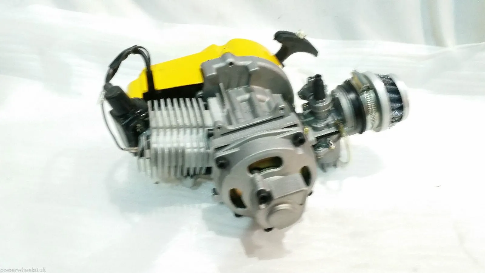 ENG23 ENGINE & CARB AIR FILTER HEAD YELLOW PULL START FOR 49CC MINI MOTO / MINI QUAD BIKE