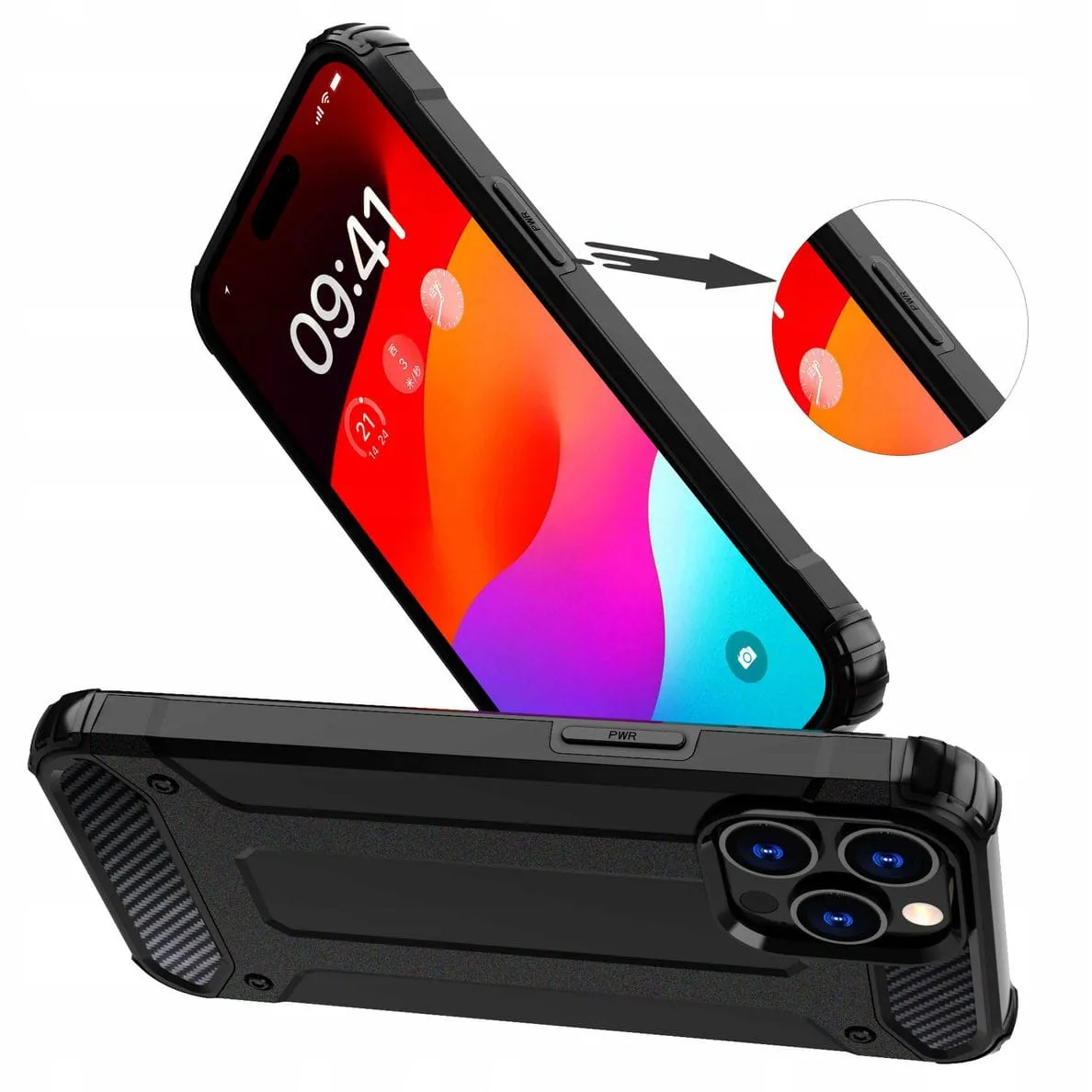 Etui Reinforced Protection Armor - iPhone 14 Pro Max - Czarny