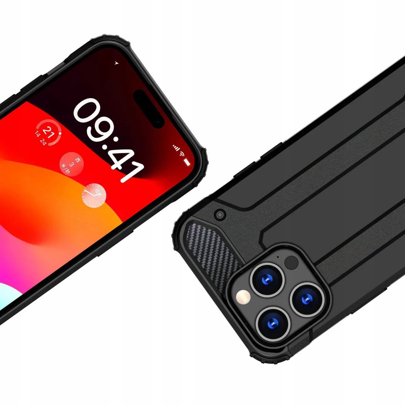 Etui Reinforced Protection Armor - iPhone 14 Pro Max - Czarny