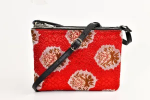 FAY Triple -zip Crossbody Bag - Black / Red