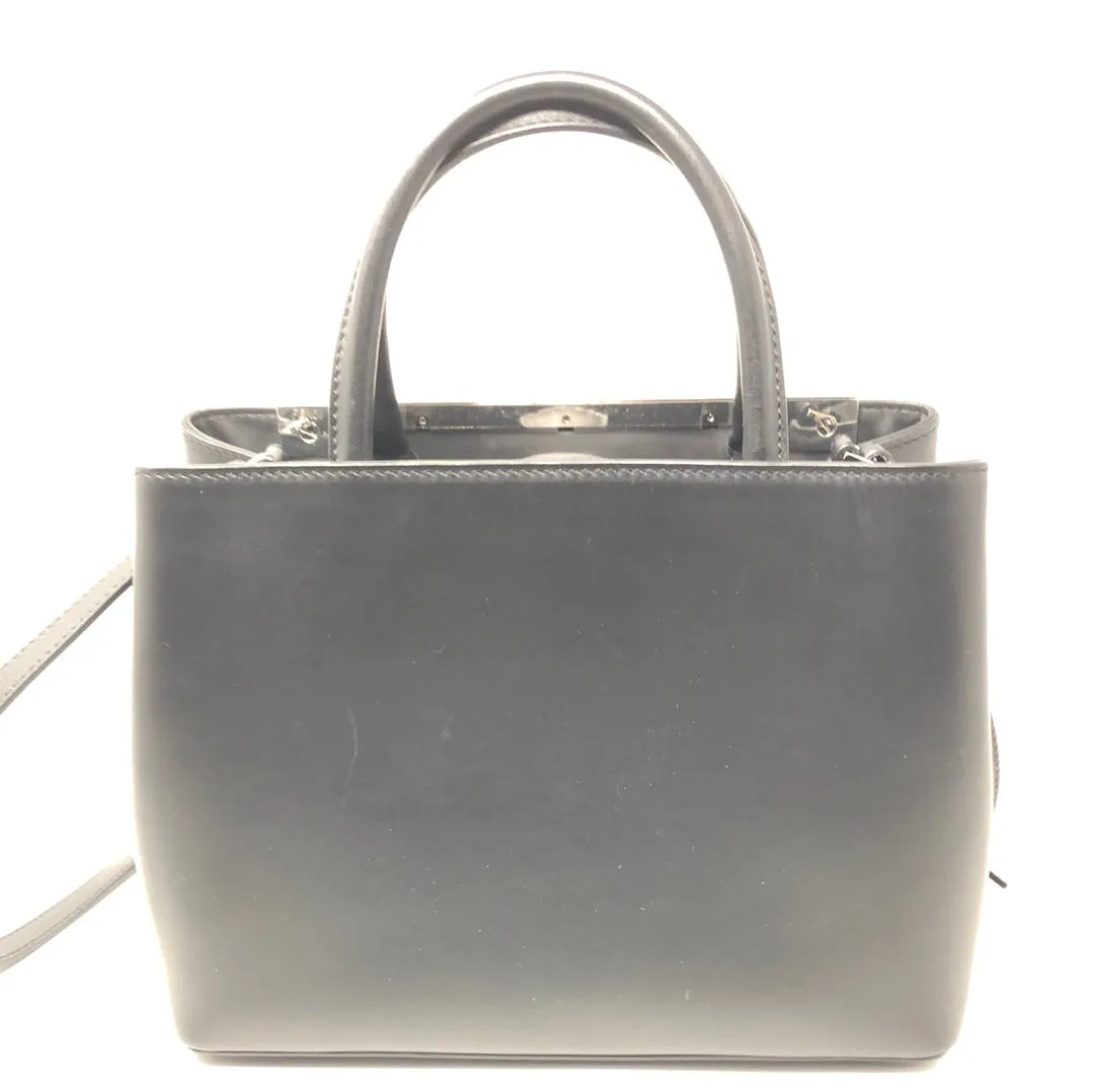 Fendi Black Leather Muylticolor Studded Petite 2Jours