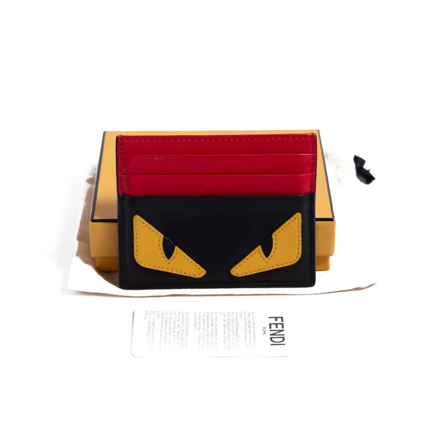 Fendi Monster Leather Card Holder