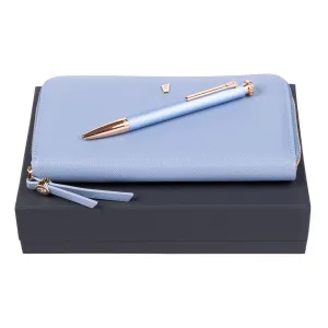 FESTINA FPBL222M-Set Mademoiselle Light Blue (ballpoint pen & travel purse)