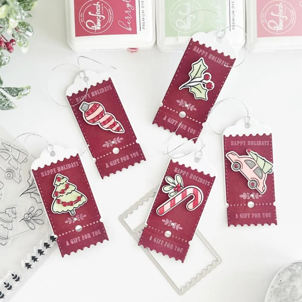 Festive Tickets Layering Stencil Set 210623 Pinkfresh
