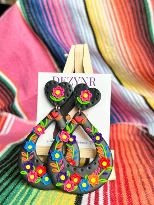 Fiesta Flowers in Black