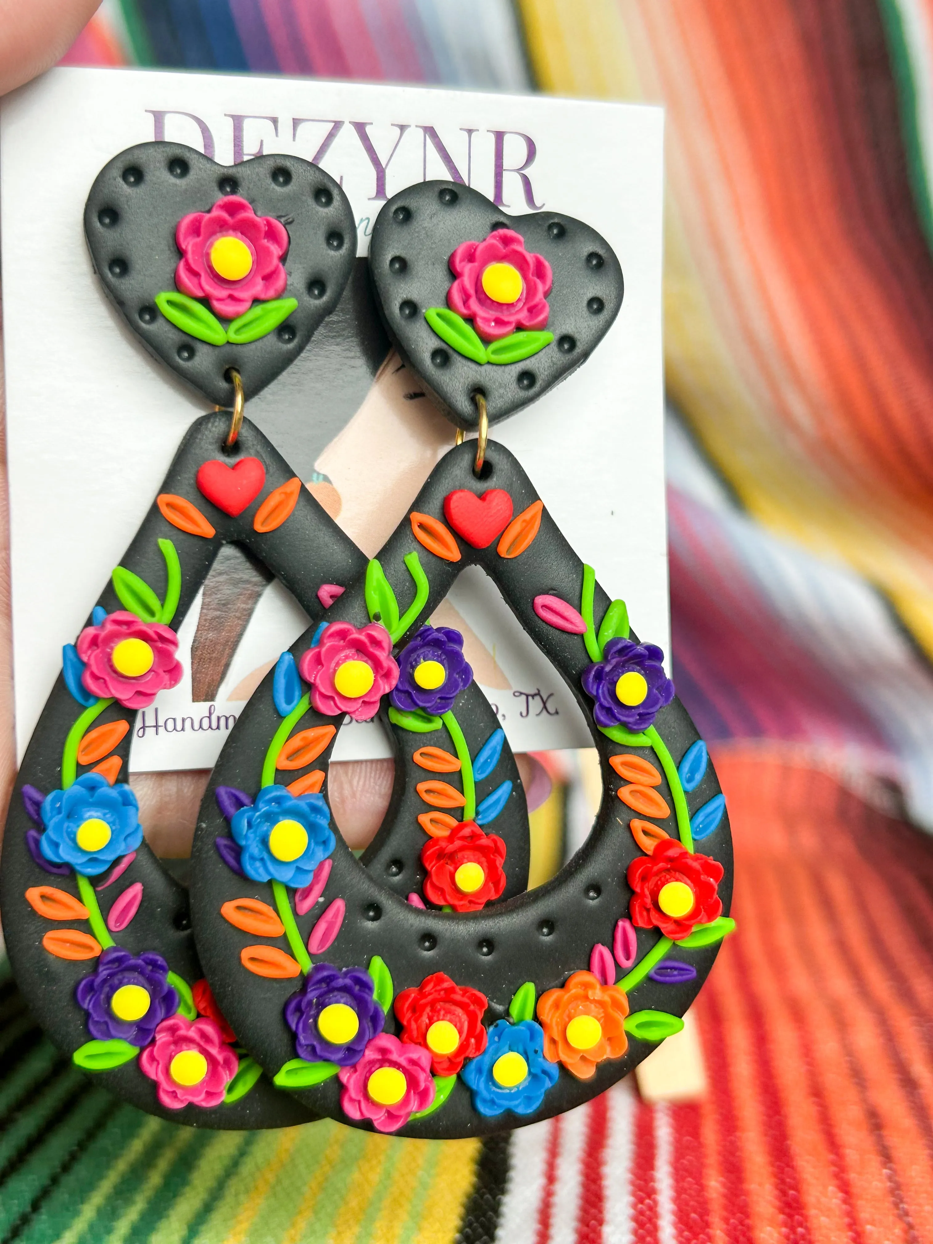 Fiesta Flowers in Black