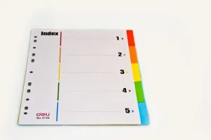 File Dividers E5720 5 pages - A4 Tabbed Color Index  x5pcs