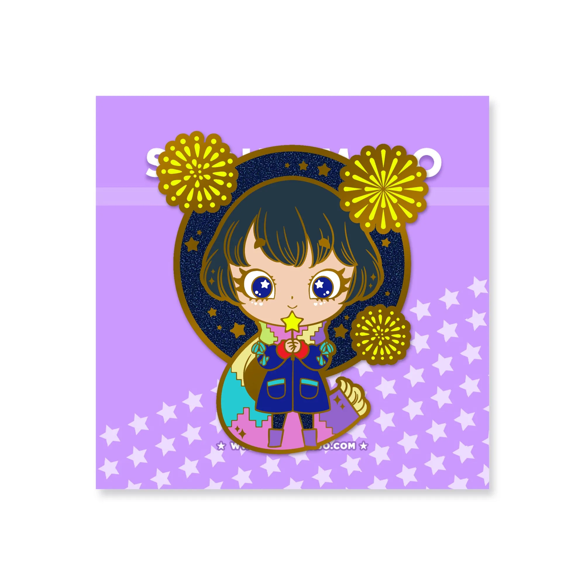 Fireworks Chibi Enamel Pin