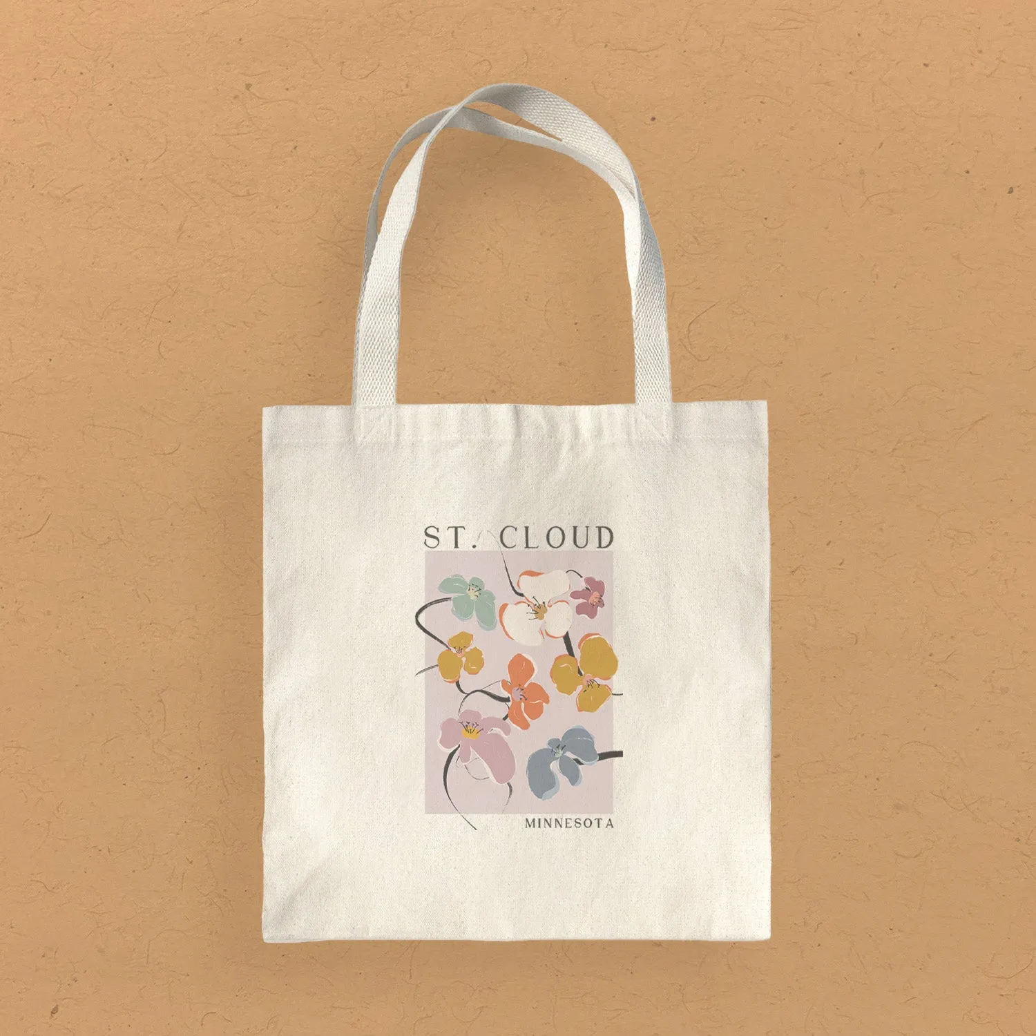 Floral Poster City State - Canvas Tote Bag