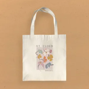 Floral Poster City State - Canvas Tote Bag