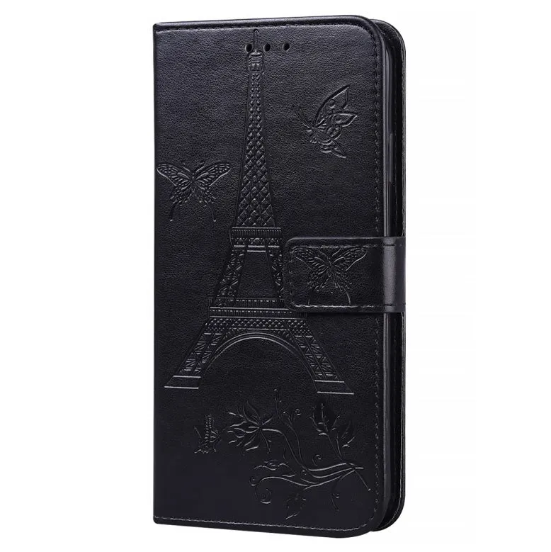 For iPhone12 mini Phone Case 5.4 Inches Card Slot Phone Bracket Mobile Phone Cover black