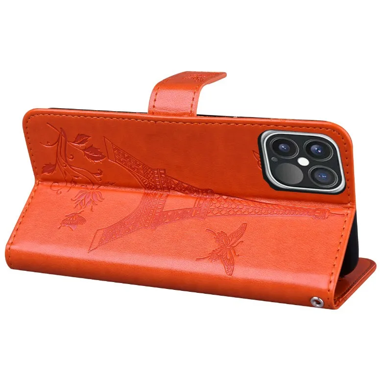For iPhone12 mini Phone Case 5.4 Inches Card Slot Phone Bracket Mobile Phone Cover black