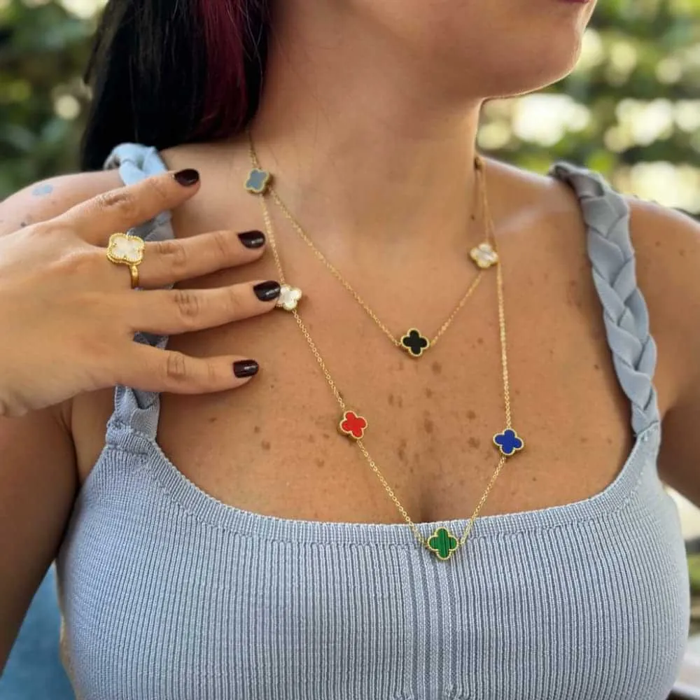 Four Leaf Clover Chain Necklace 3