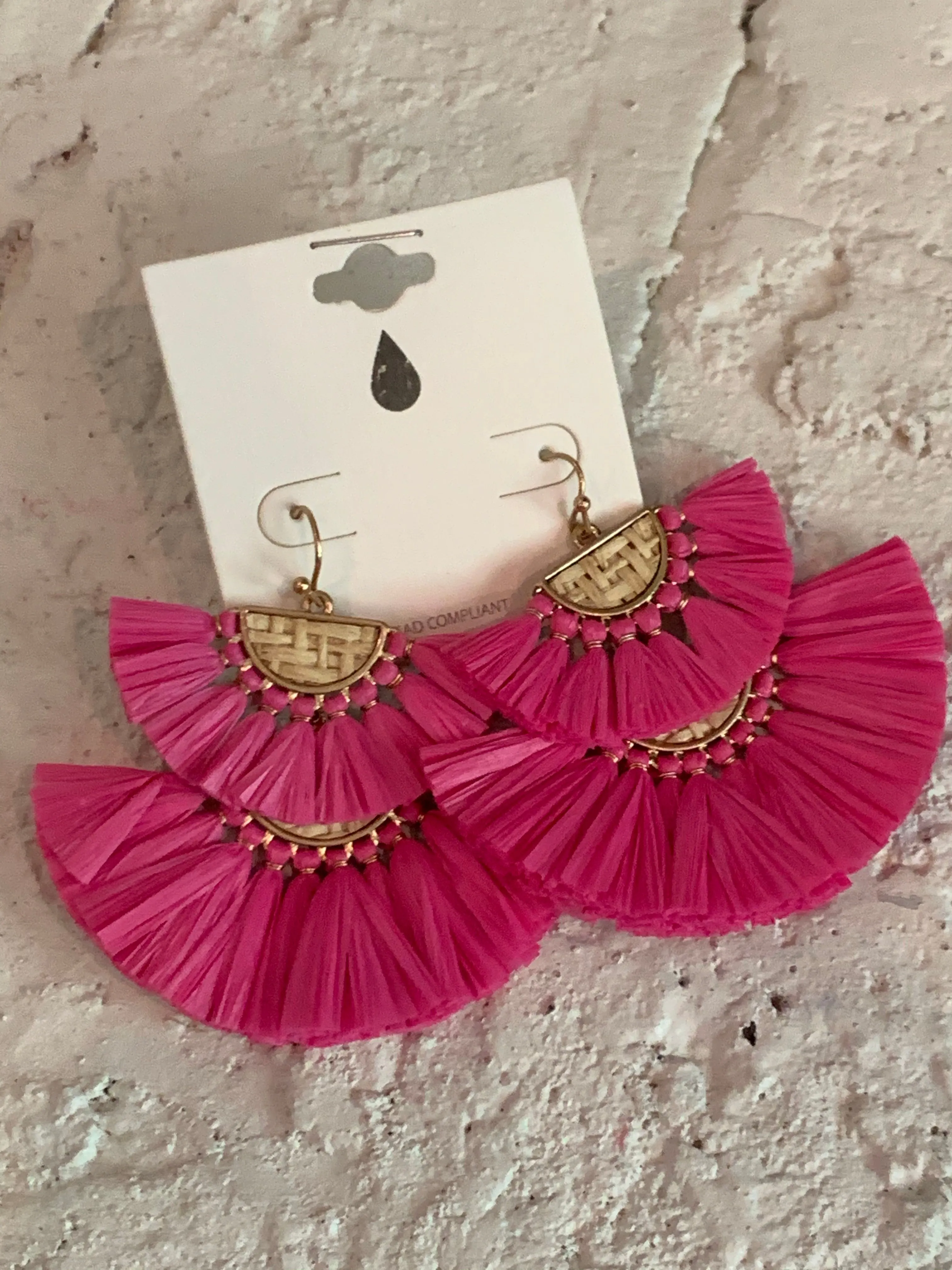 Fuchsia statement earrings