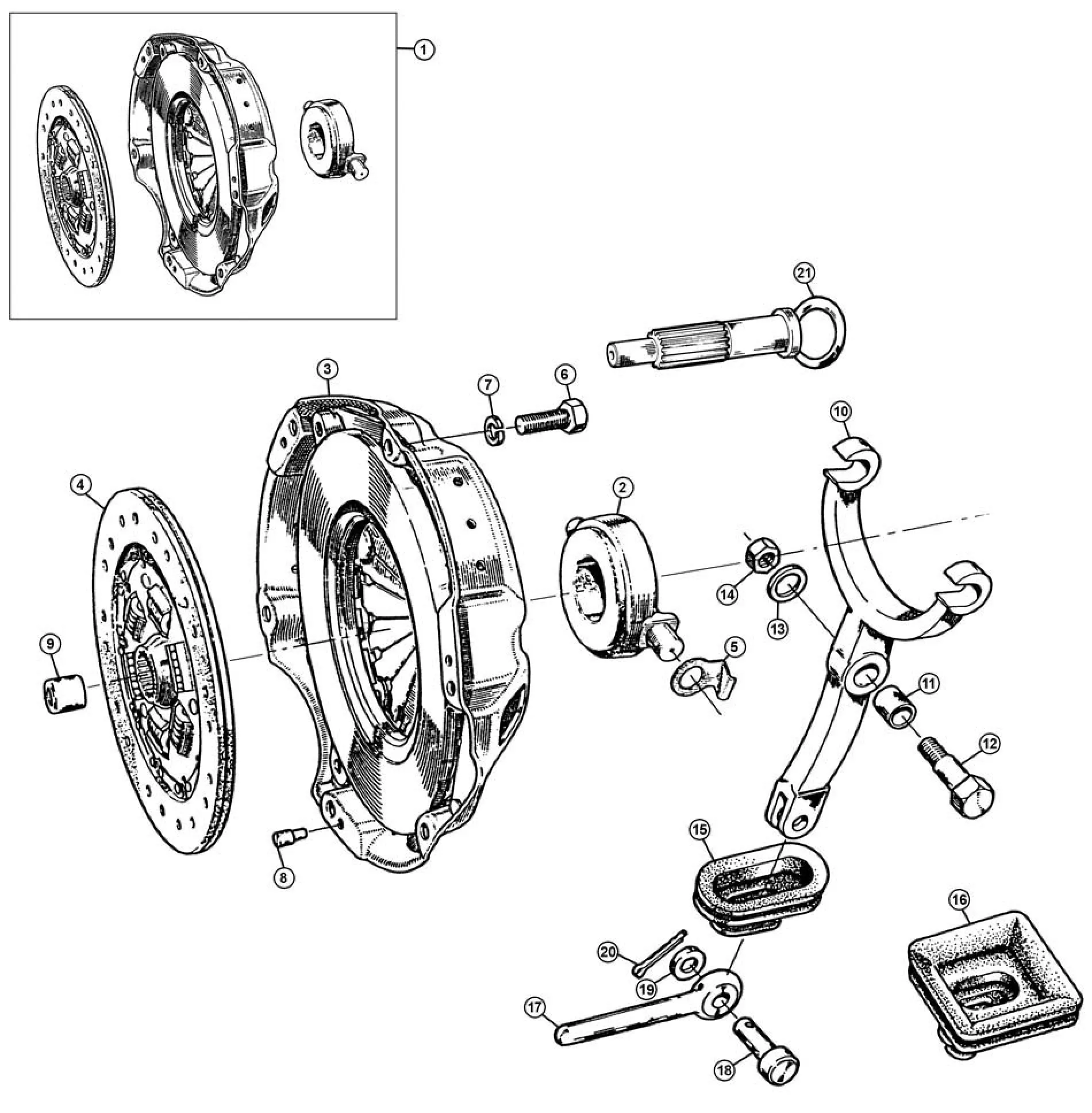 GAITER, CLUTCH FORK