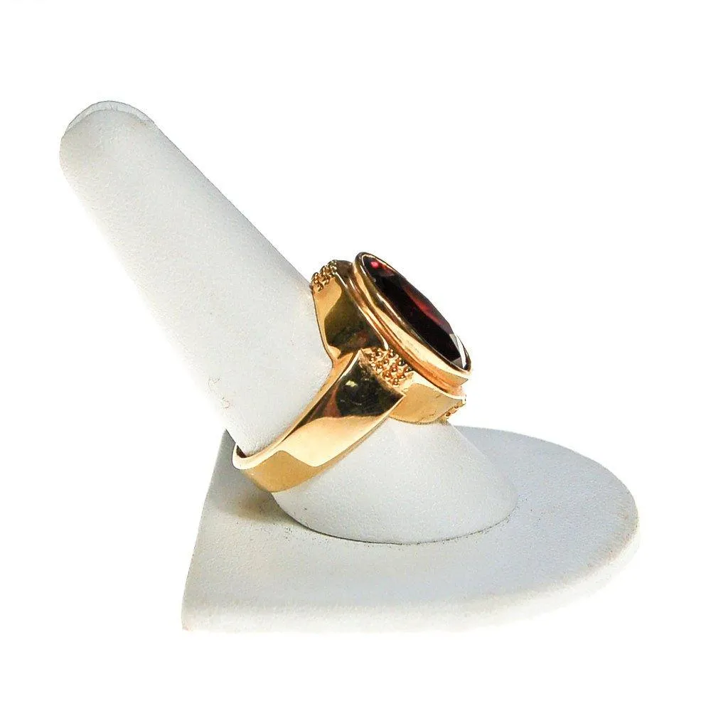 Garnet Crystal Statement Ring