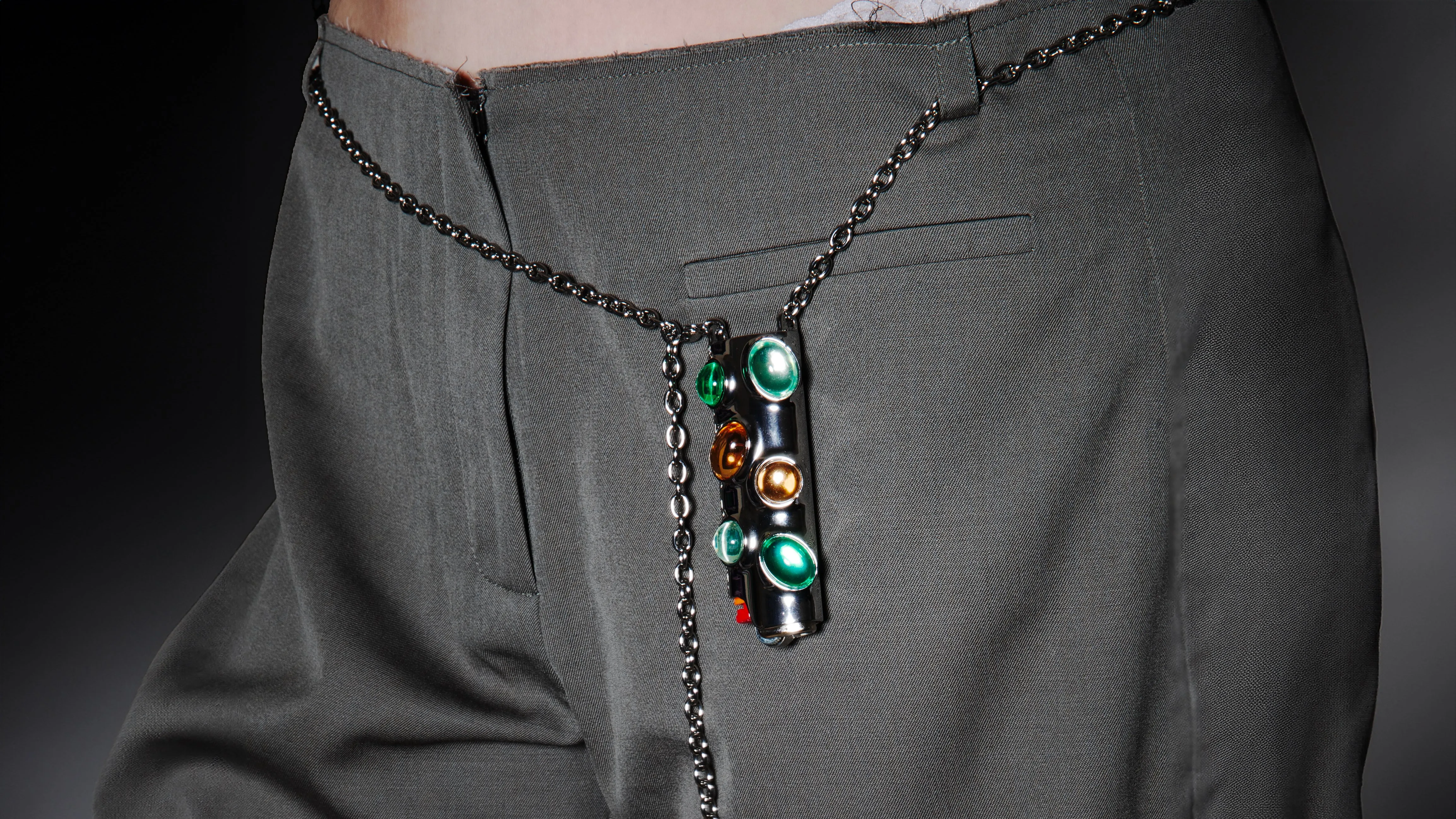 Gemstoned Lighter Case in Leaf Crossbody