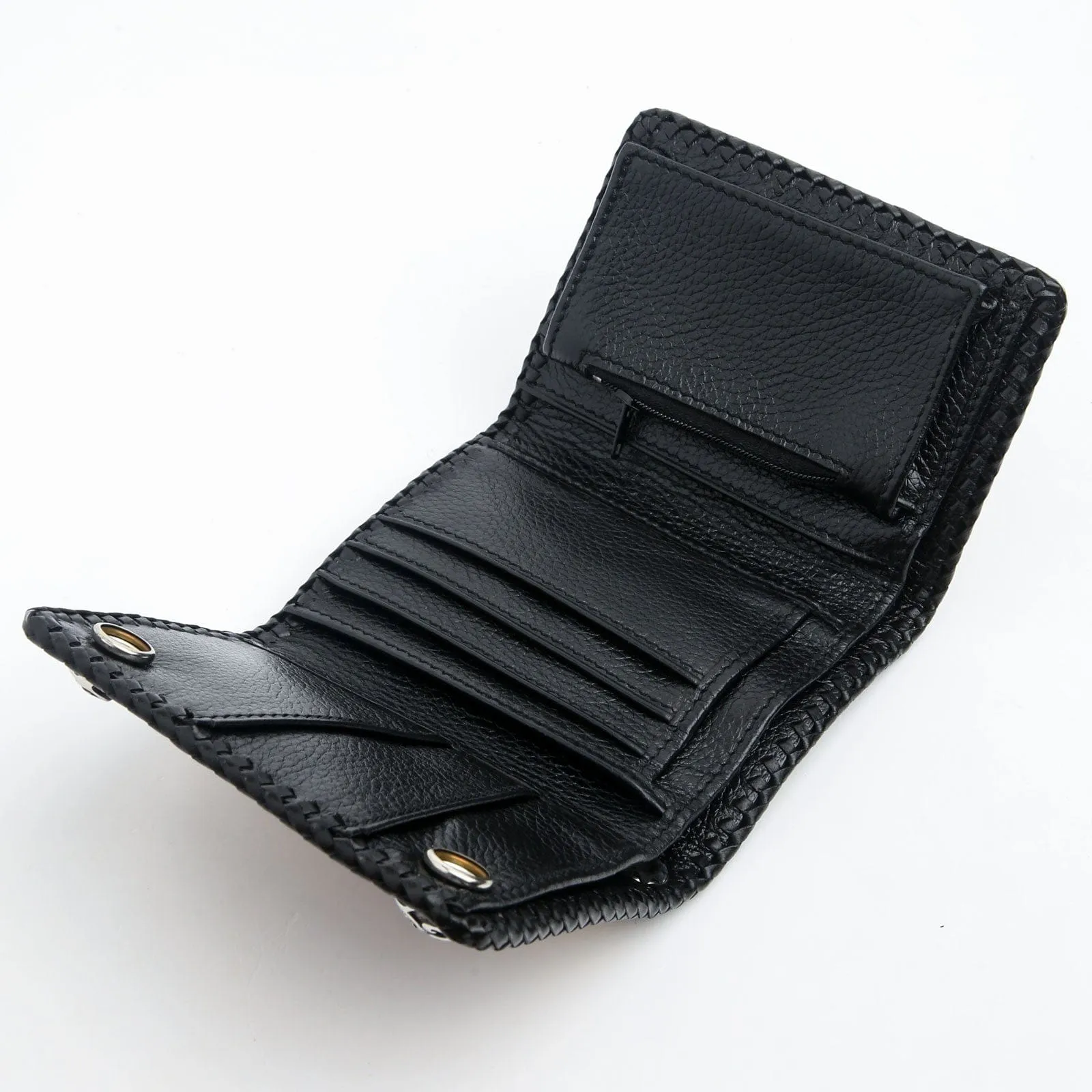 Genuine Cross Stingray Cobra Skin Leather Biker Wallet