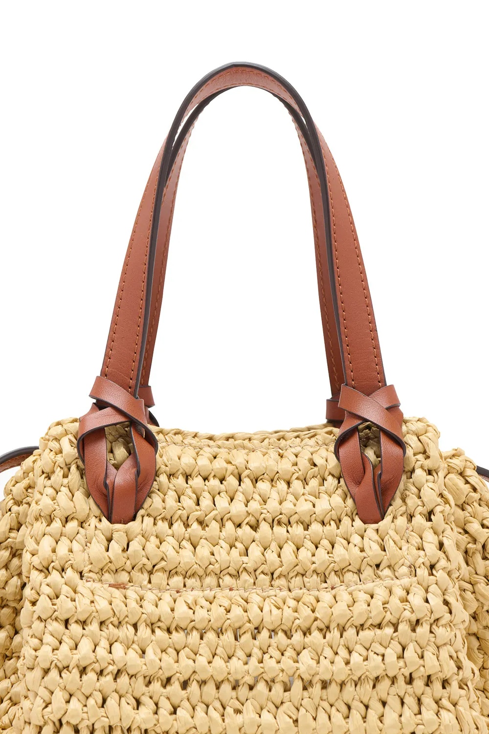 Gio Raffia Crossbody in Natural