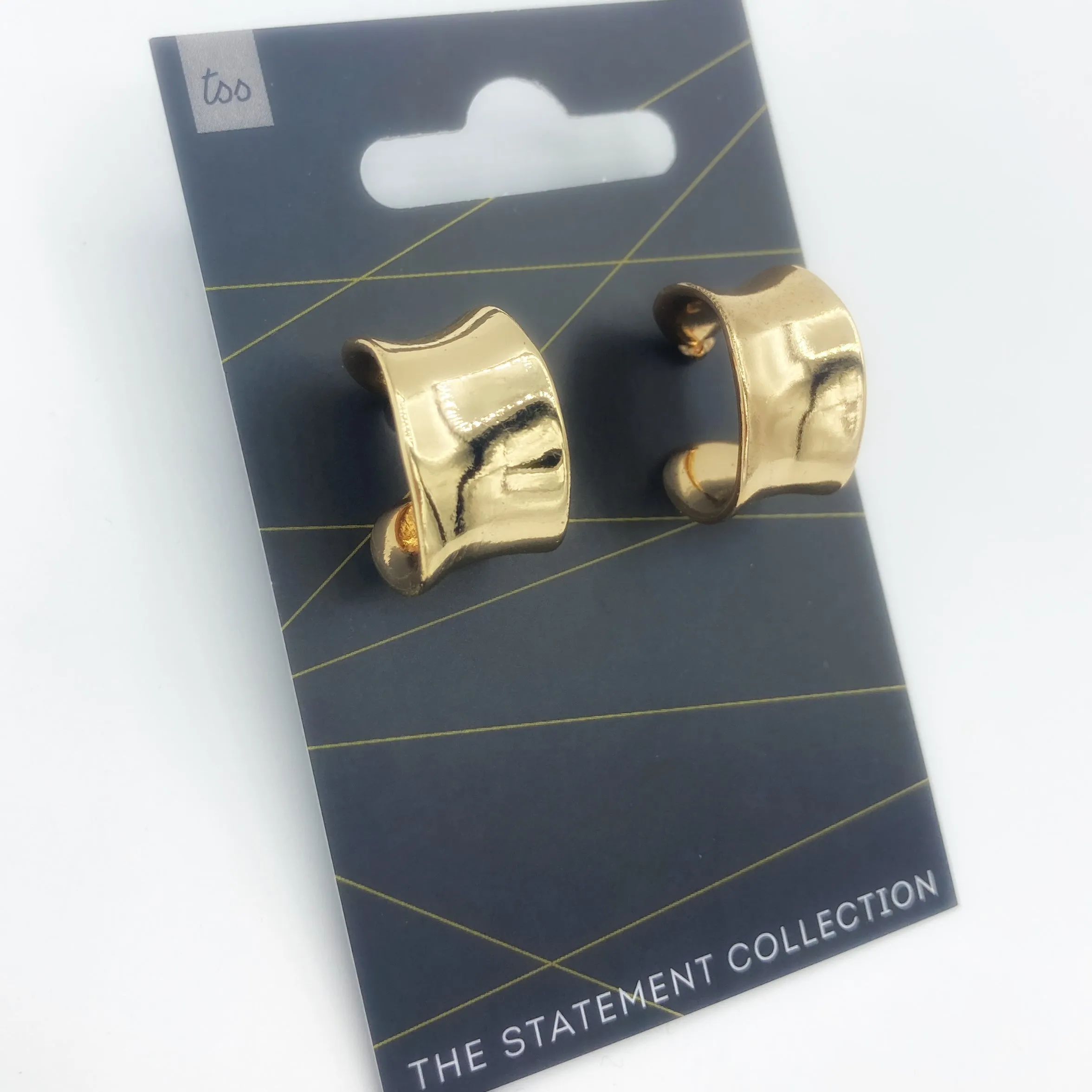 Goddess Gold Wave Hoop Earrings