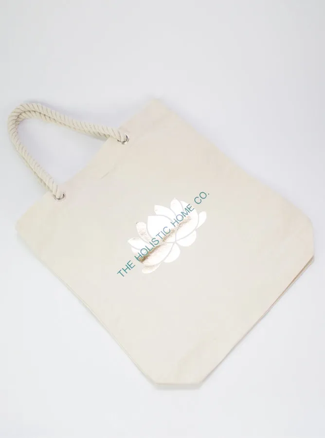 Gold Lotus Tote Bag