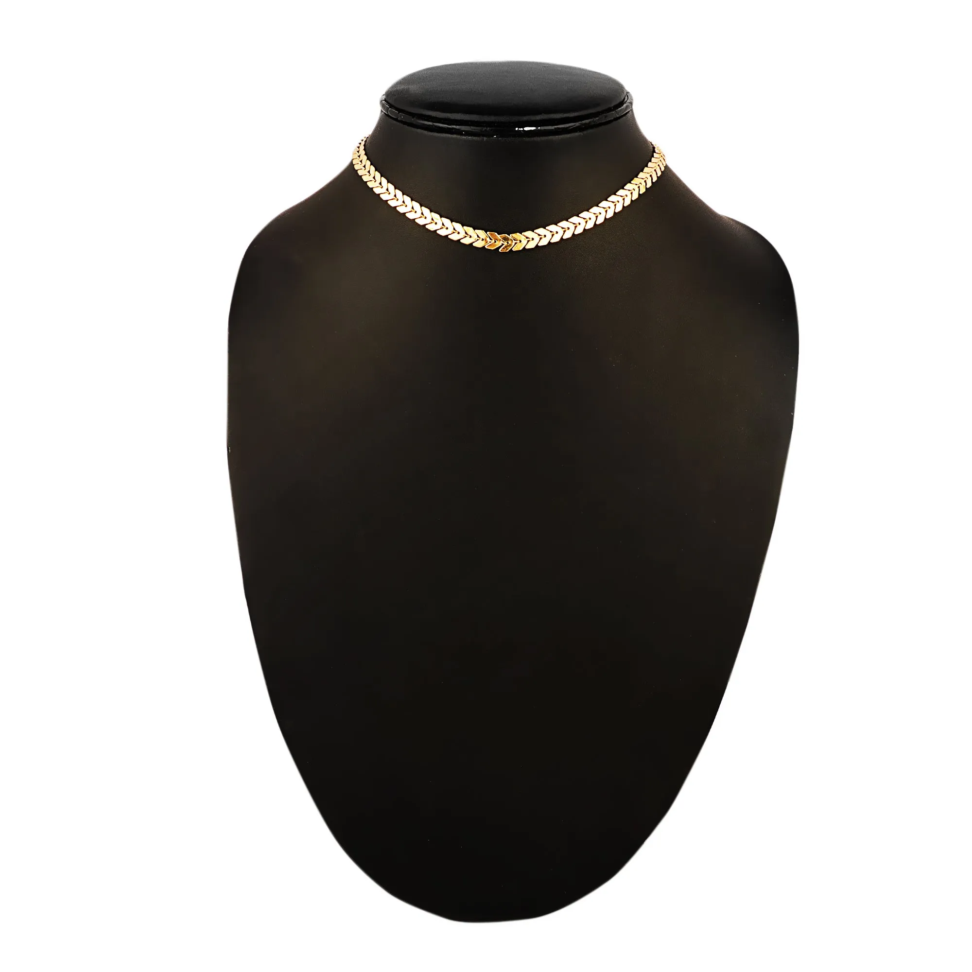 Gold Plated Leaves Choker Necklace