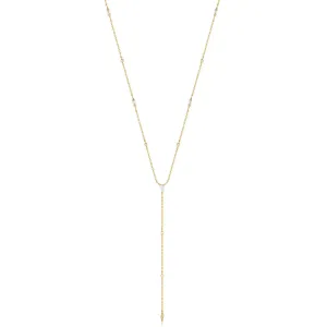 Gold Sparkle Point Y Necklace