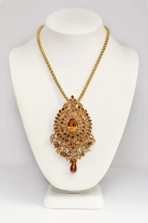 Gold Statement Pendant Necklace