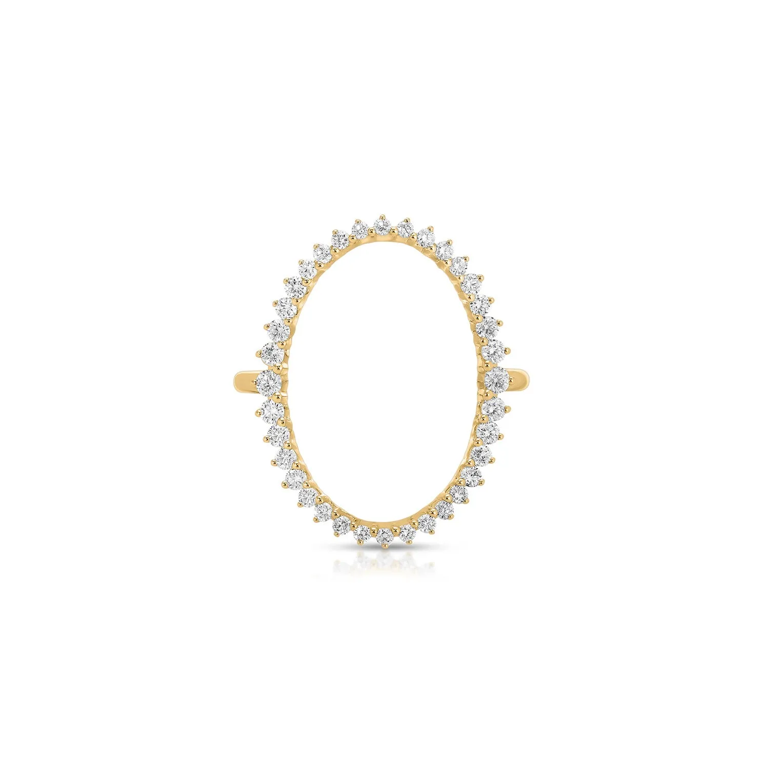 Graduated Diamond Oval Ring