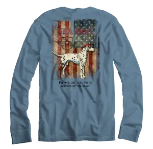 Grunge US Flag - Long Sleeve Shirt