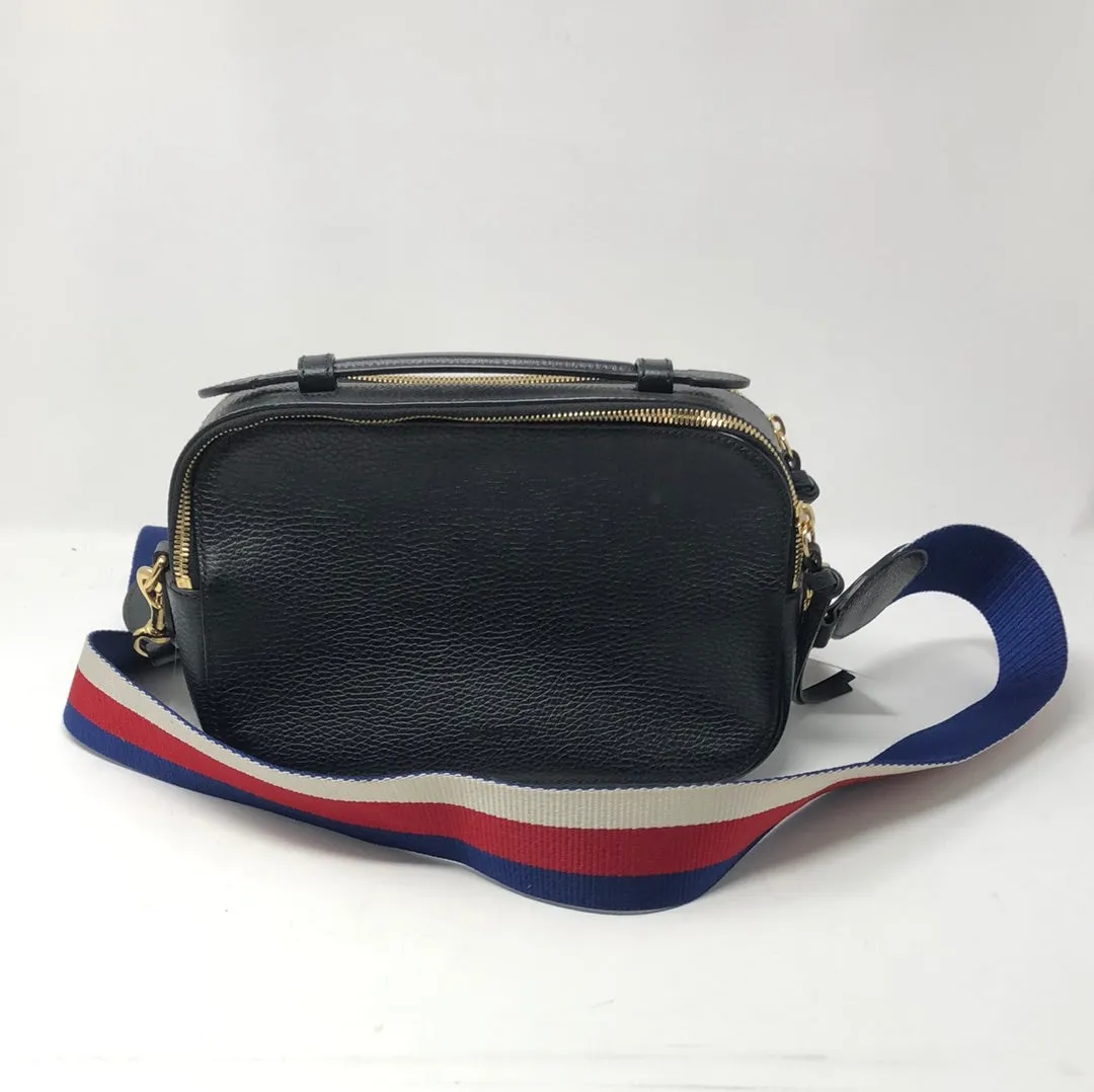 Gucci 2017 Kingsnake Camera Bag with Red, White and Blue Crossbody Strap