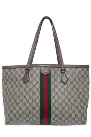 Gucci Brown Monogram Ophidia Supreme Tote