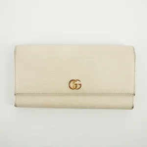 Gucci Ivory GG Marmont Leather Long Wallet #2638