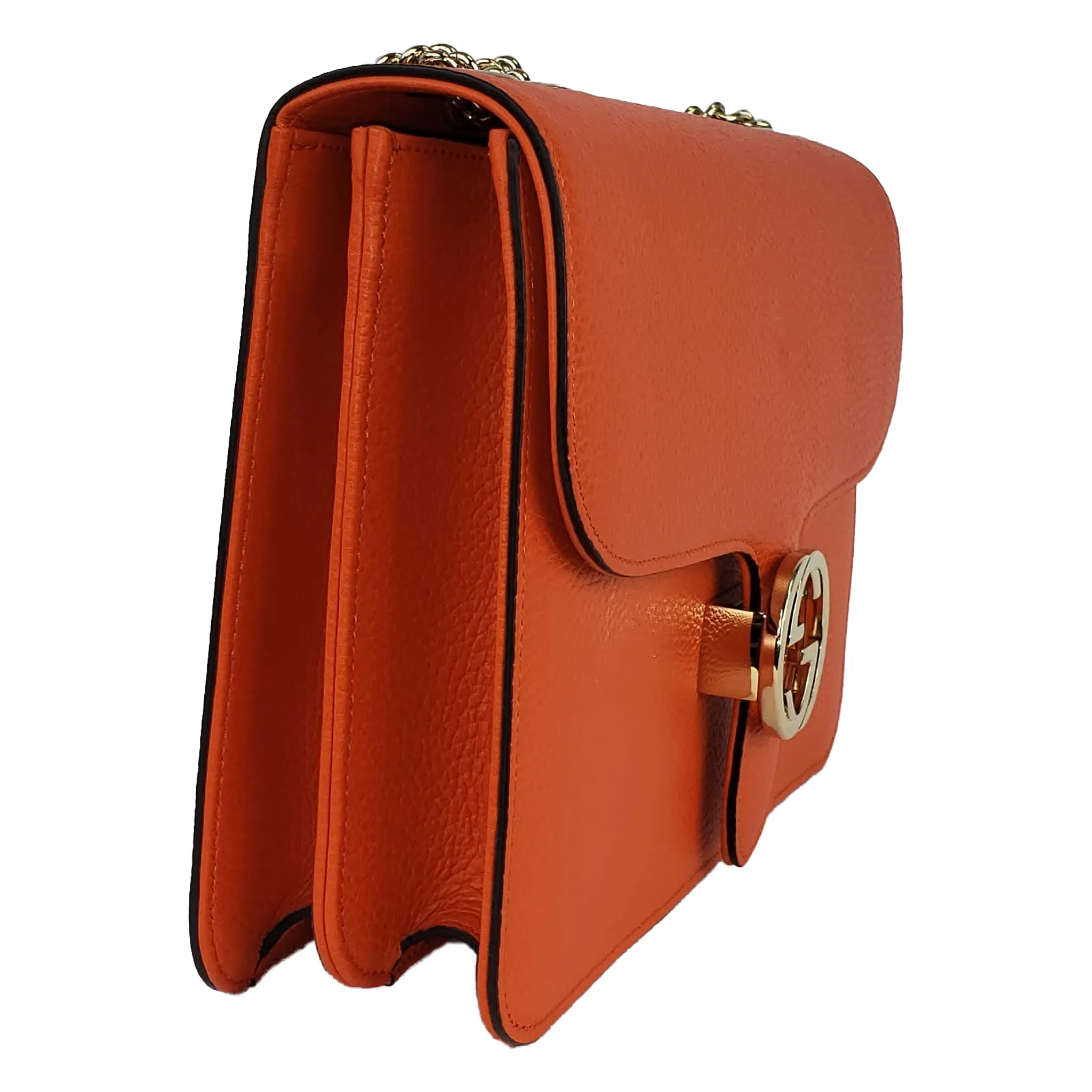 Gucci Medium Interlocking GG Crossbody Bag in Sun Orange
