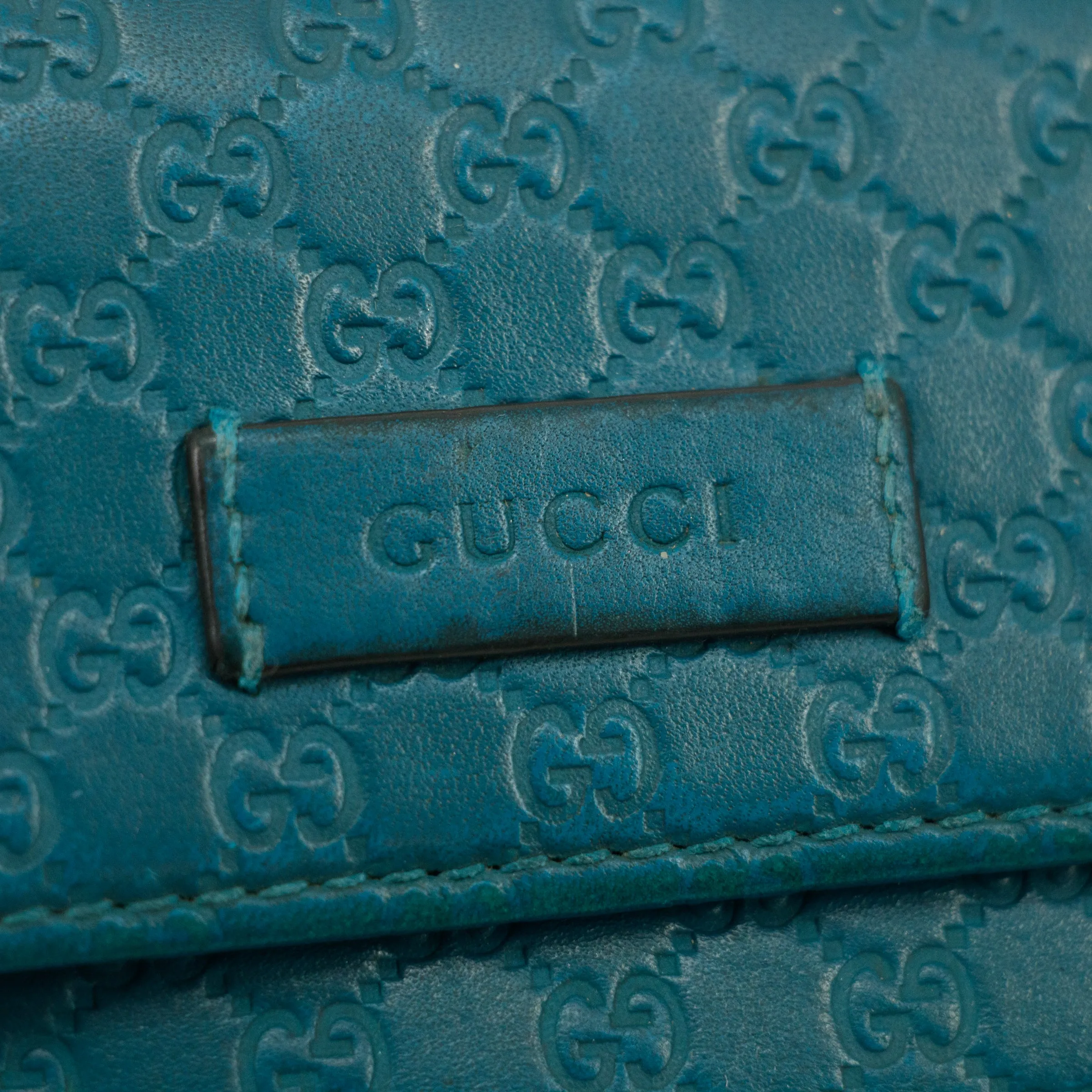 Gucci Microguccissima Continental Long Wallet Blue #3155