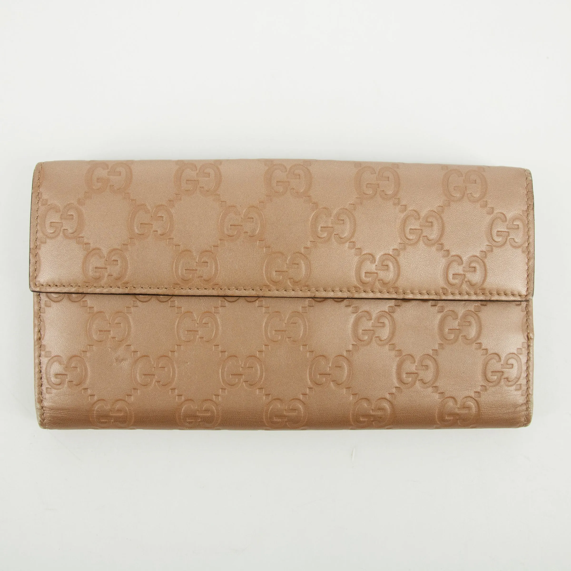 Gucci Pink Guccisima Leather Long Wallet #2634