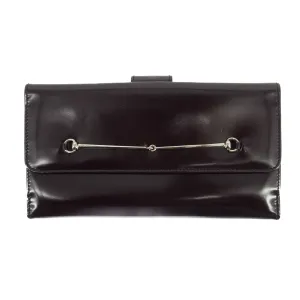 Gucci Purple W Hook Horsebit Patent Long Wallet #3137