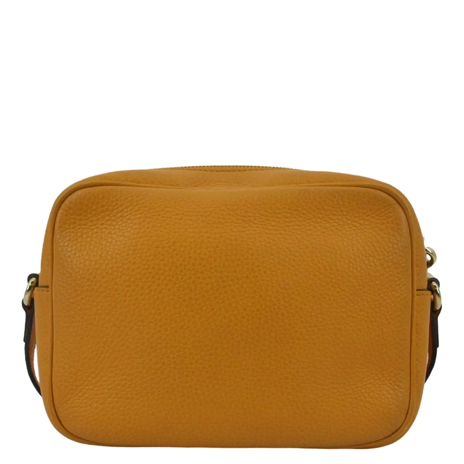 GUCCI Soho Disco Camera Leather Crossbody Bag Orange 308364