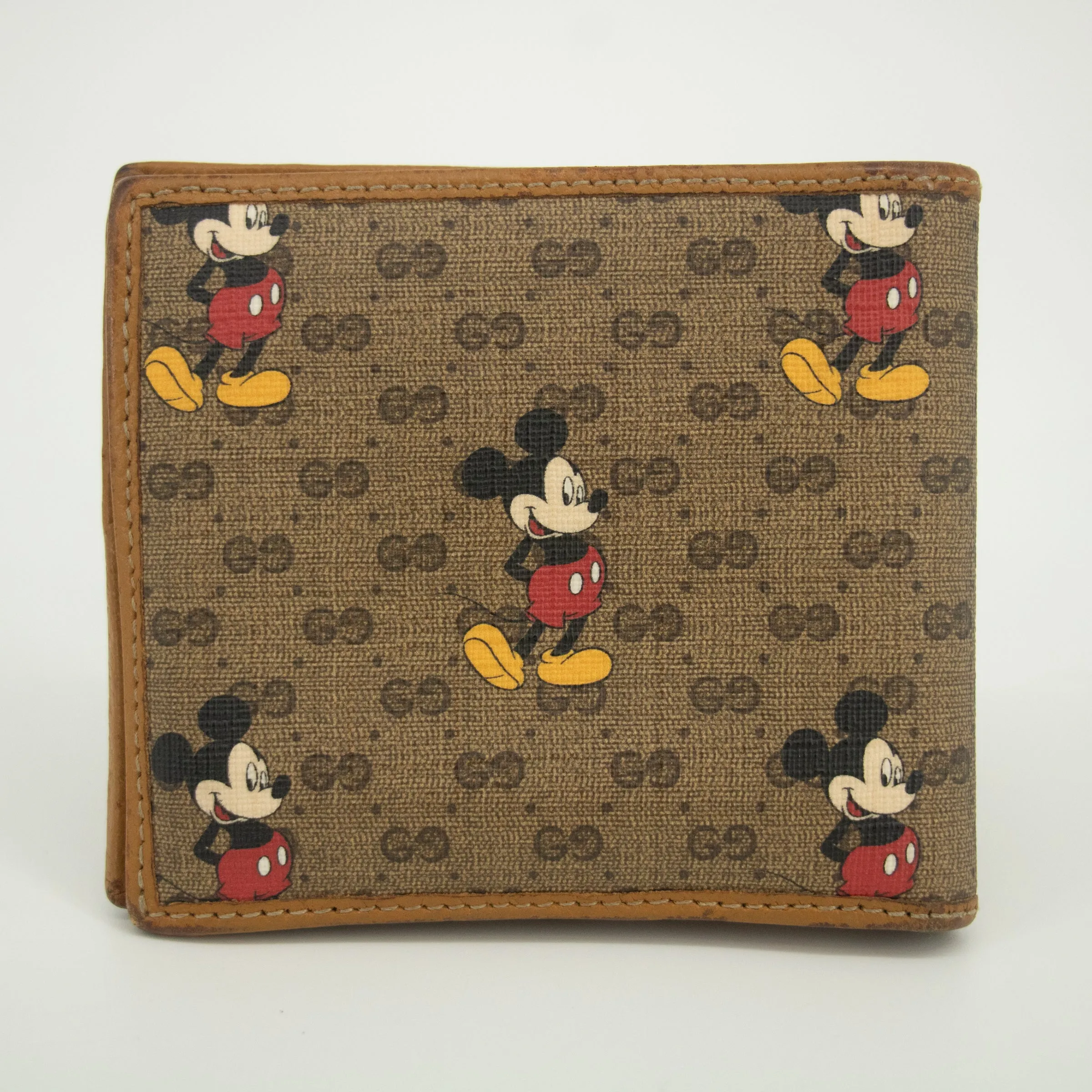 Gucci x Disney Brown Micro GG Bifold Wallet #1968