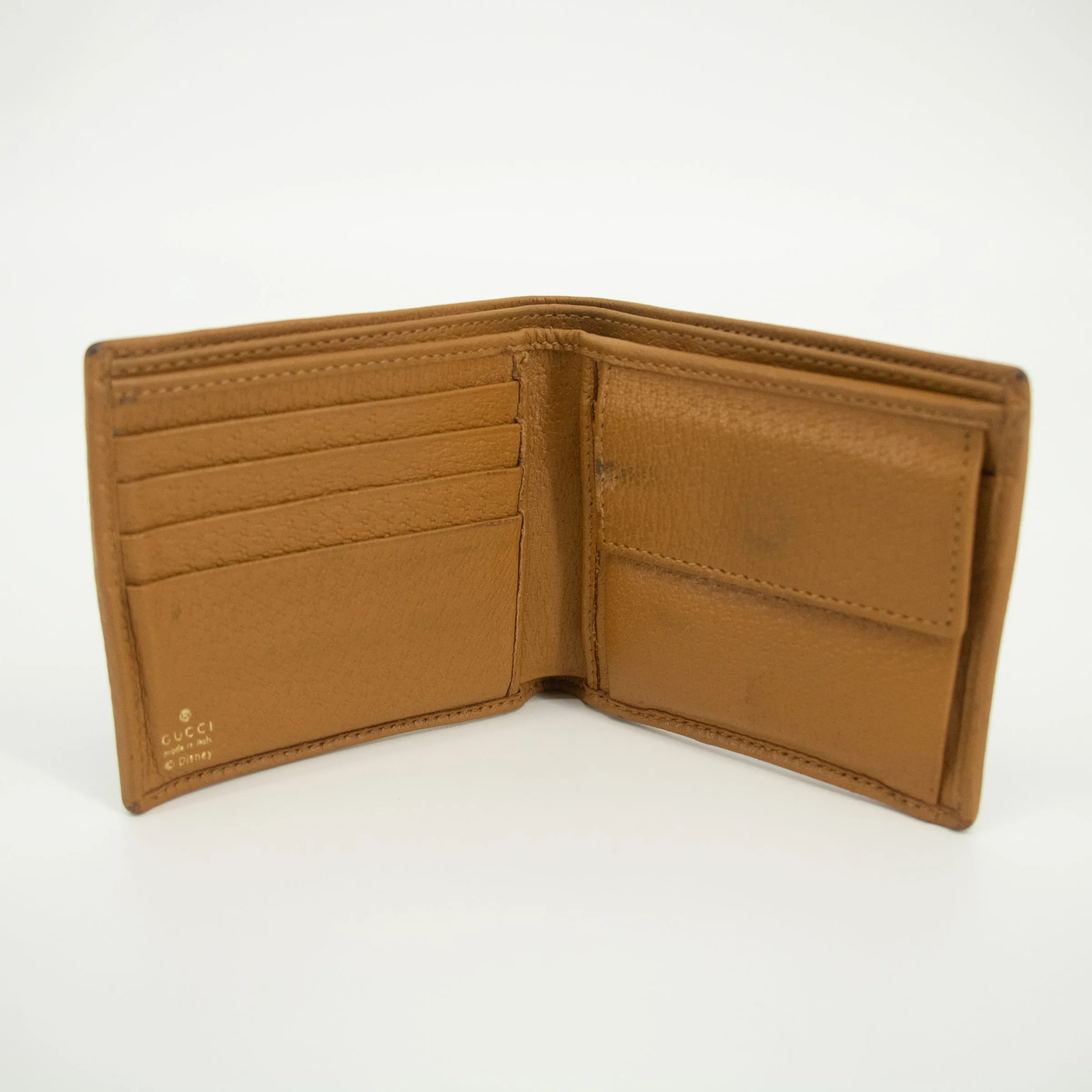 Gucci x Disney Brown Micro GG Bifold Wallet #1968