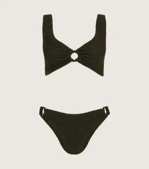 Hallie Bikini - Metallic Khaki