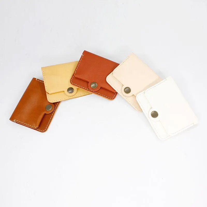 HANDMADE LEATHER CUTE Women Card Change Holder Pouch PERSONALIZED MONOGRAMMED GIFT CUSTOM Coin Wallet Holder