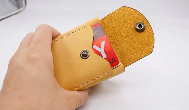 HANDMADE LEATHER CUTE Women Card Keys Holder Pouch PERSONALIZED MONOGRAMMED GIFT CUSTOM Key Wallet Holder