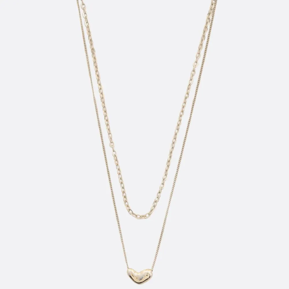 Heart & Chain Layered Necklace