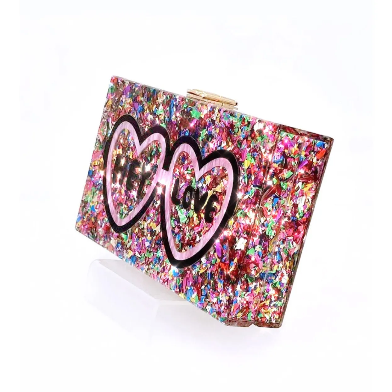 Hey Love Statement Clutch