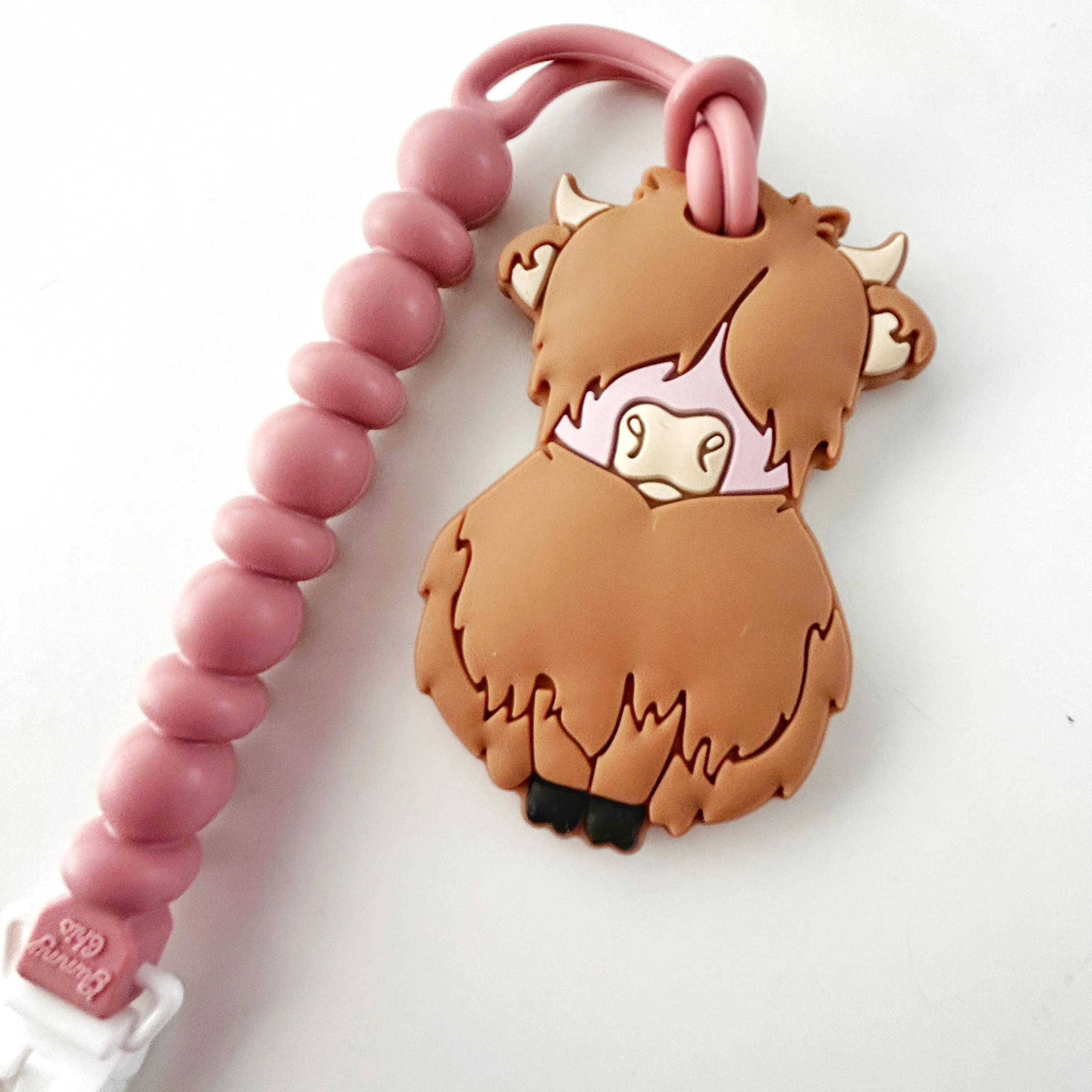 Highland Cow Teether || Clip on Teether